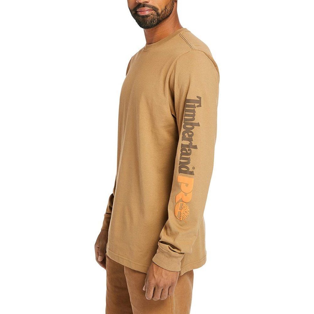 Timberland Mens Base Plate Blended Logo Long-Sleeve T-Shirt Size 3XL